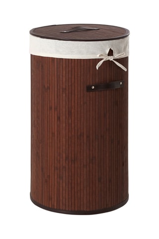Cesto da roupa em madeira Kankyo Natural - 36 x 36 x 60 cm