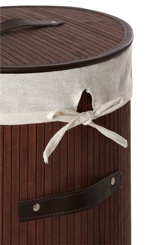 Cesto da roupa em madeira Kankyo Natural - 36 x 36 x 60 cm