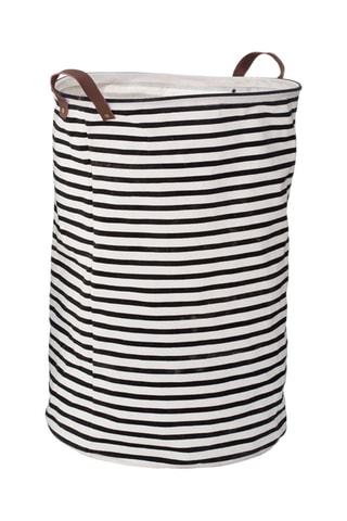Cesto da roupa Stripe Preto e branco - 38 x 38 x 48 cm