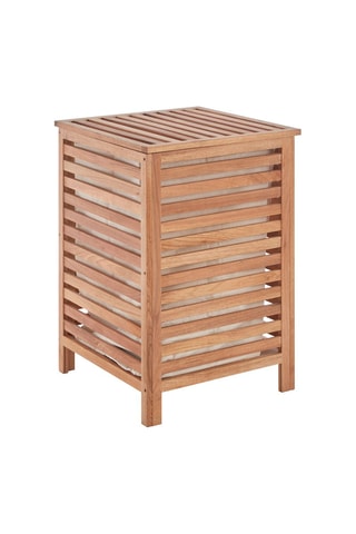Cesto da roupa em nogueira Natural - 45 x 45 x 65 cm
