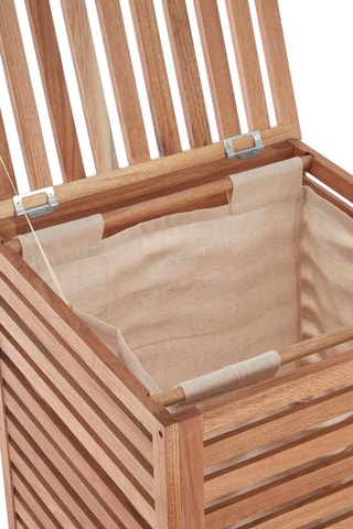 Cesto da roupa em nogueira Natural - 45 x 45 x 65 cm