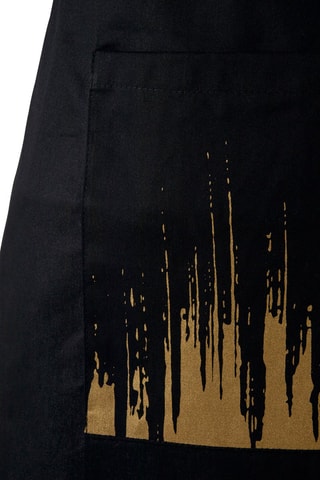 Avental Modern Retro Preto e dourado