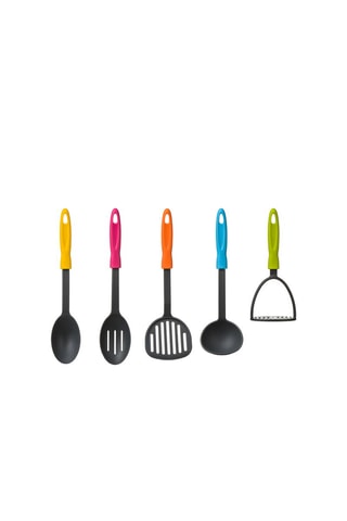 Suporte e 5 utensílios de cozinha