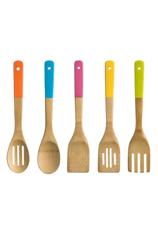 Set 5 utensílios bambu