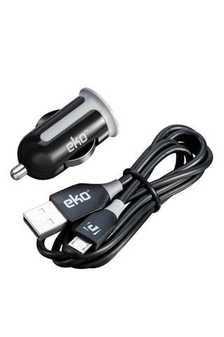 2-in-1 Set Eko - Autolader 1 A + Kabel 