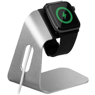 Oplaadstation Apple Watch - zilverkleurig roestvrij staal