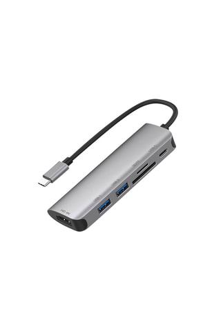 6-in-1 Hub Eko - HDMI 4K MicroSD USB-C