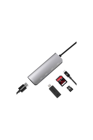 6-in-1 Hub Eko - HDMI 4K MicroSD USB-C
