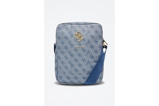 Schoudertas Guess - Blauw en goudkleurig