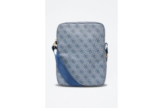 Schoudertas Guess - Blauw en goudkleurig