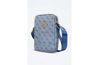 Schoudertas Guess - Blauw en goudkleurig