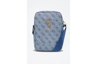 Schoudertas Guess - Blauw en goudkleurig