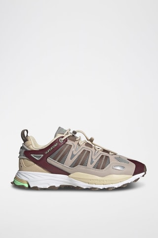 Sneakers en nubuck Hyperturf - Taupe et bordeaux
