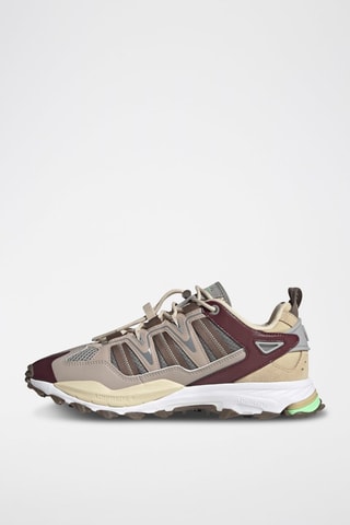 Sneakers en nubuck Hyperturf - Taupe et bordeaux