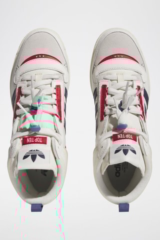 Chaussures montantes de basketball en cuir Top Ten LP - Blanc