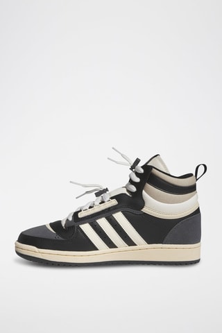 Chaussures montantes de basketball en cuir Top Ten LP - Noir