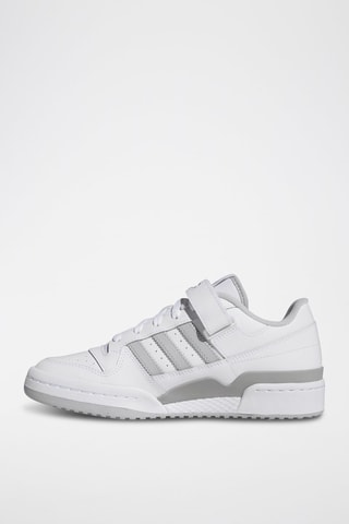 Chaussures de basketball en cuir enduit Forum Low - Blanc