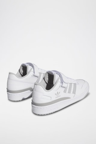 Chaussures de basketball en cuir enduit Forum Low - Blanc