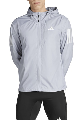Veste de running à capuche Own The Run Base - Argenté