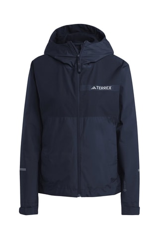 Veste de randonnée à capuche pliable W Mt Rr Jak 2.0 - Bleu marine