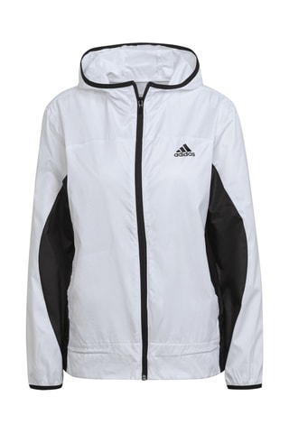 Coupe-vent de running - Blanc et noir