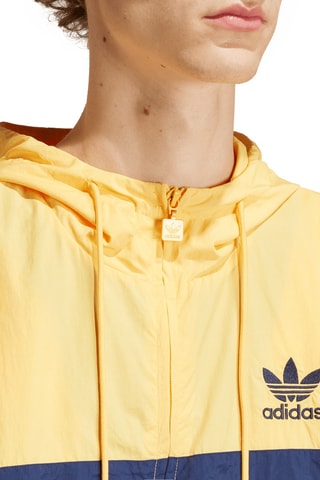 Coupe-vent à capuche - Bleu et jaune