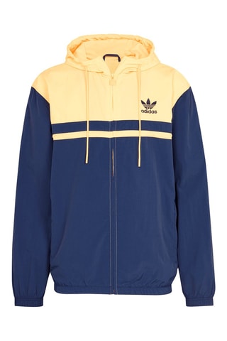 Coupe-vent à capuche - Bleu et jaune