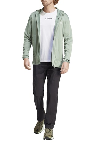 Veste de randonnée polaire de randonnée à capuche XPR LT - Vert d’eau