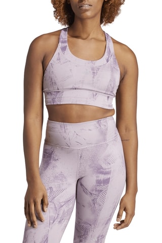 Brassière d'entraînement push-up Run MS PKT AOP - Violet