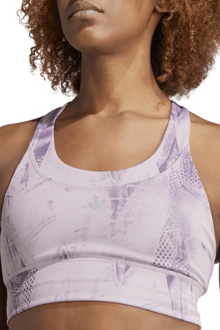 Brassière d'entraînement push-up Run MS PKT AOP - Violet
