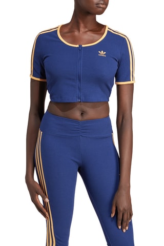 Crop top RIB SS FZ - Bleu marine