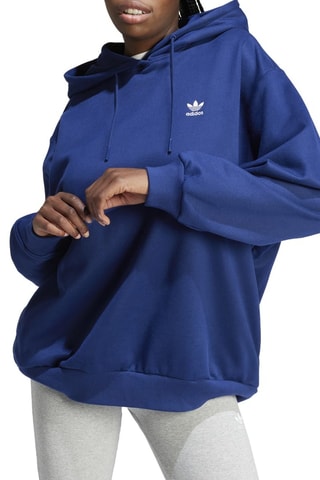 Sweat à capuche oversize Trefoil - Bleu