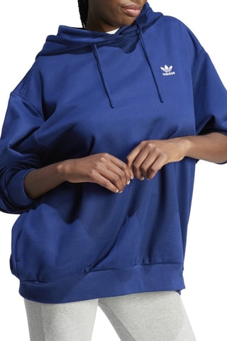 Sweat à capuche oversize Trefoil - Bleu