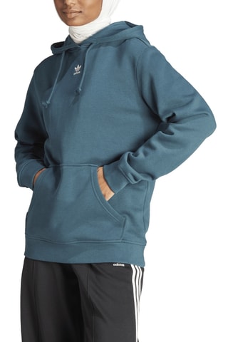 Sweat à capuche Trefoil Essentials - Bleu canard