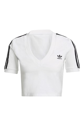 T-shirt cropped Adicolor Classics - Blanc