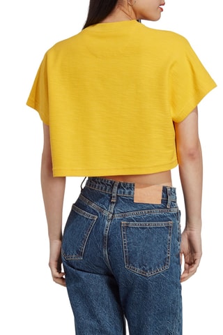 T-shirt cropped Lounge - Moutarde
