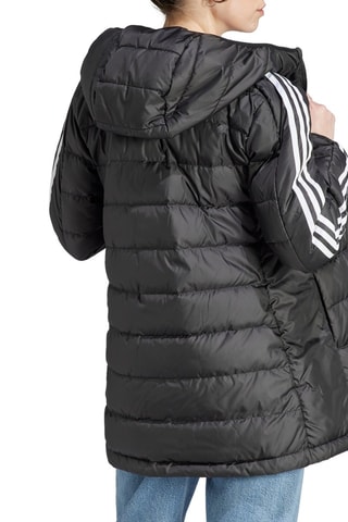 Doudoune longue à capuche Essentials - Noir