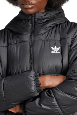 Doudoune longue à capuche - Noir