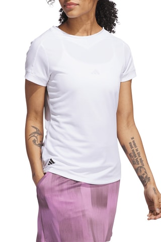 T-shirt de golf Ultimate365 Rib Mix - Blanc
