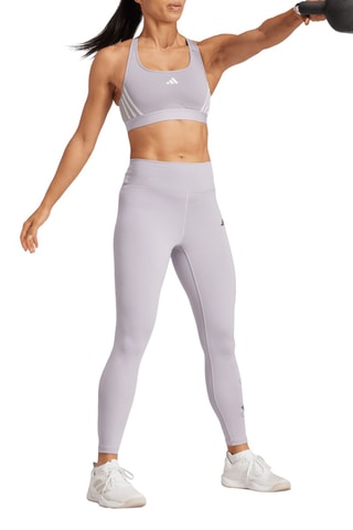 Brassière d’entraînement push-up 3 bandes Powerreact - Gris