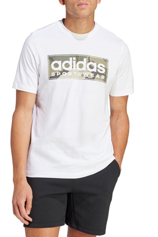 T-shirt Camo Linear - Blanc