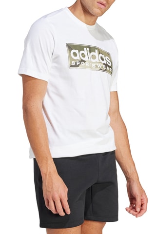 T-shirt Camo Linear - Blanc