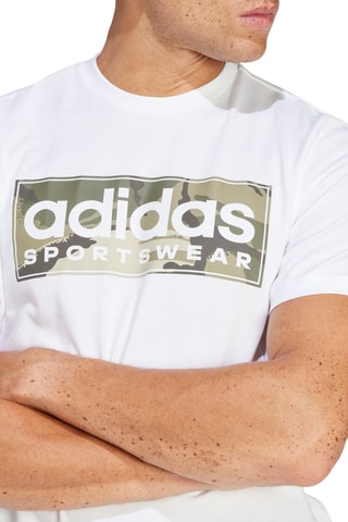 T-shirt Camo Linear - Blanc