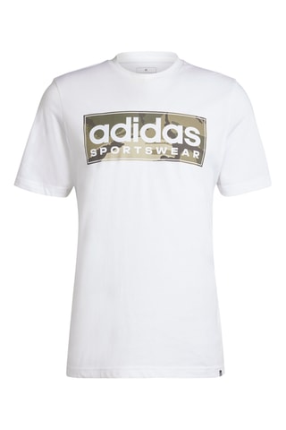 T-shirt Camo Linear - Blanc