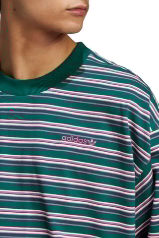 T-shirt ample rayé '80s - Vert
