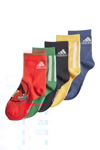 5 paires de chaussettes Mickey Disney - Rouge et vert