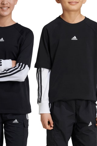 T-shirt trompe-l’œil - Noir