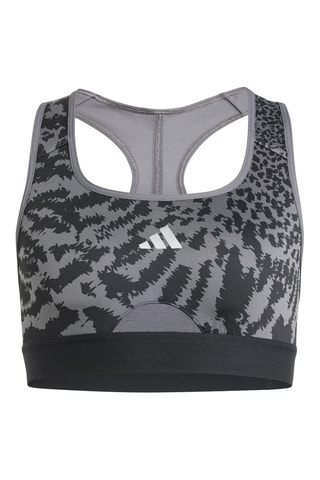 Brassière sport push-up Power React - Gris et noir