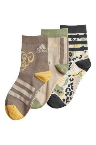 3 paires de chaussettes Le Roi Lion Disney - Marron