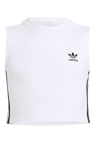 T-shirt cropped Adicolor - Blanc